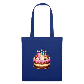 Birthday cake with candles - Tote Bag - royal blue - Front