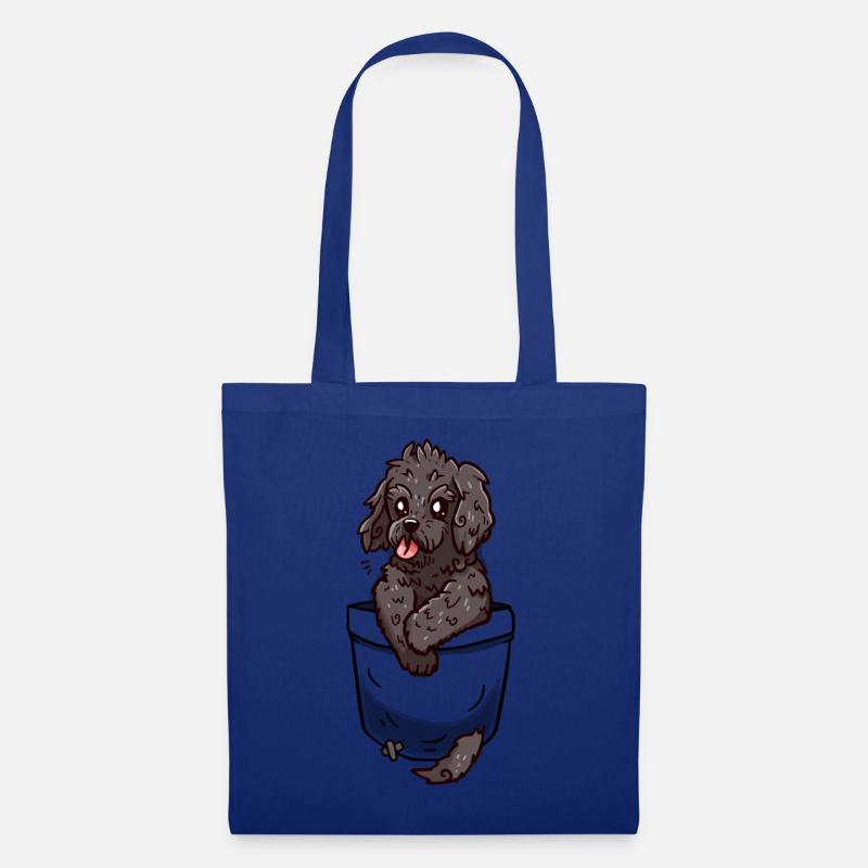 Poche Cockapoo - Sac en tissu - bleu royal