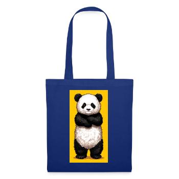 Panda - Stoffbeutel - Royalblau - Vorne