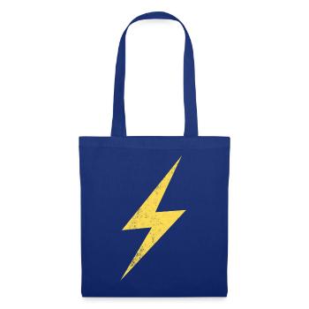 Blitzsymbol Energie Grafik - Stoffbeutel - Royalblau - Vorne