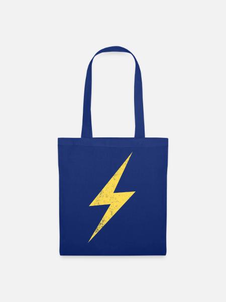 Blitzsymbol Energie Grafik - Stoffbeutel - Royalblau