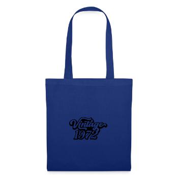 50 ans | Vintage 1972 | Idée cadeau cinquante ans - Sac en tissu - bleu royal - Devant