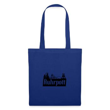 Ruhrpott, Skyline, Landmarke, Sehenswürdigkeiten - Stoffbeutel - Royalblau - Vorne