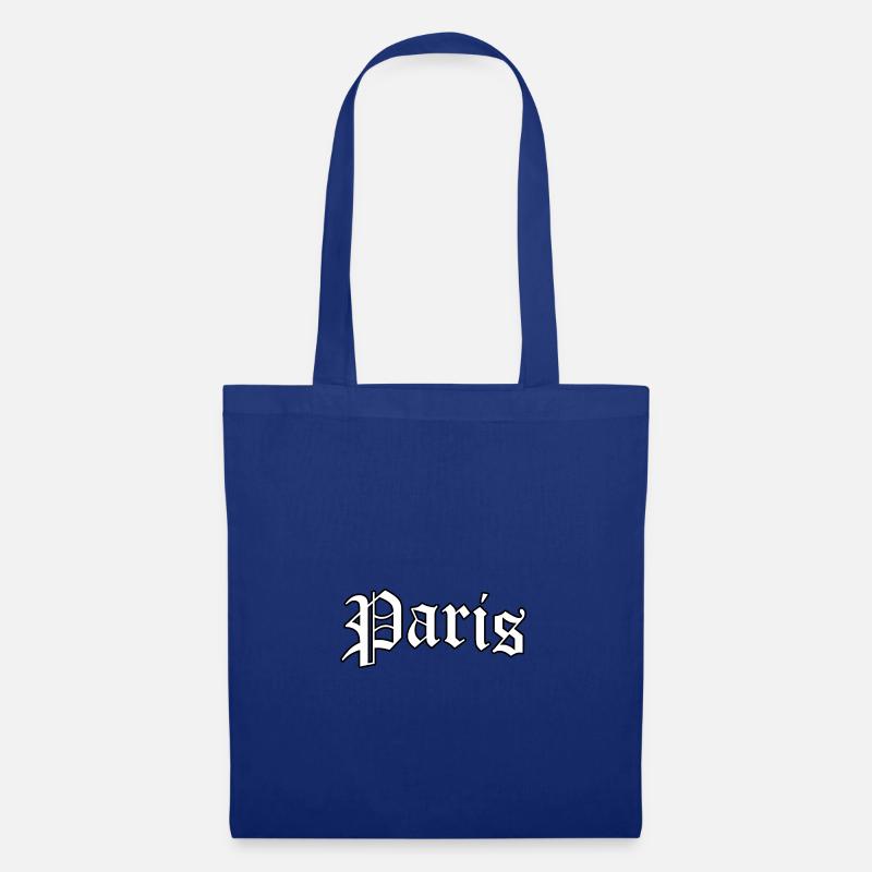 Paris-Logo: Gothic-Design mit Pariser Stil - Stoffbeutel - Royalblau