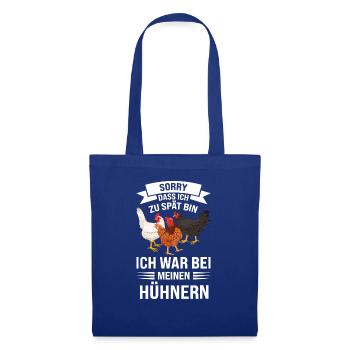Hühner Züchter Hühnerzucht Geschenk - Stoffbeutel - Royalblau - Vorne