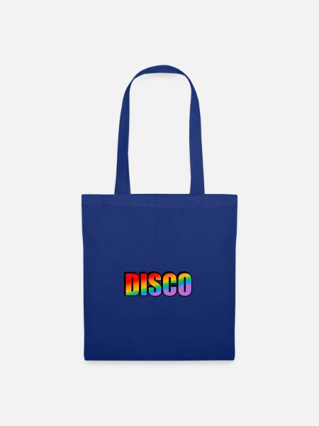 DISCO Gay Regenbogen Pride - Stoffbeutel - Royalblau