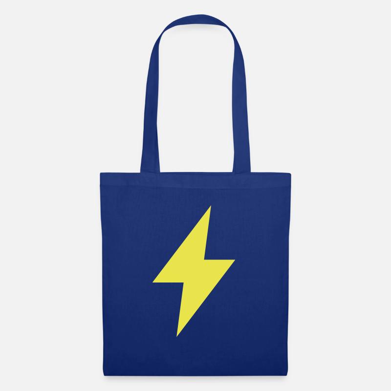 Blitz Symbol - Thunder - Flash - Stoffbeutel - Royalblau