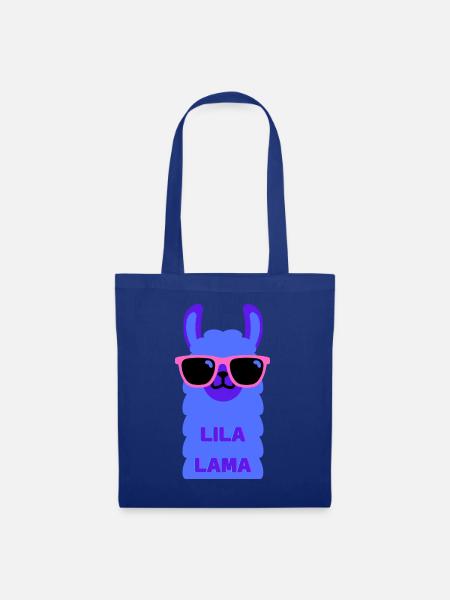 Lila Lama - Stoffbeutel - Royalblau