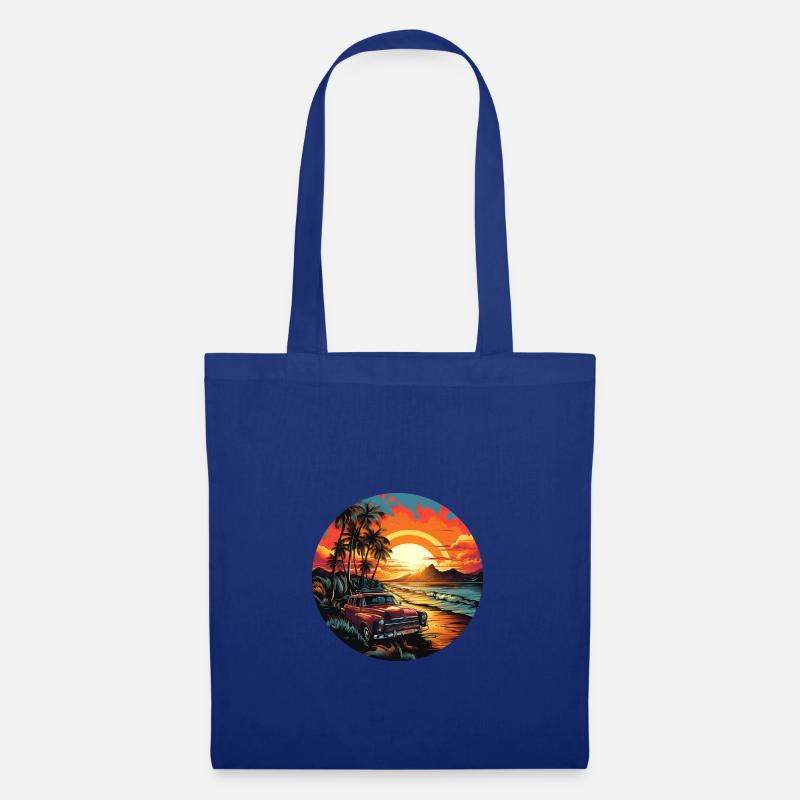 sunset car - Stoffbeutel - Royalblau