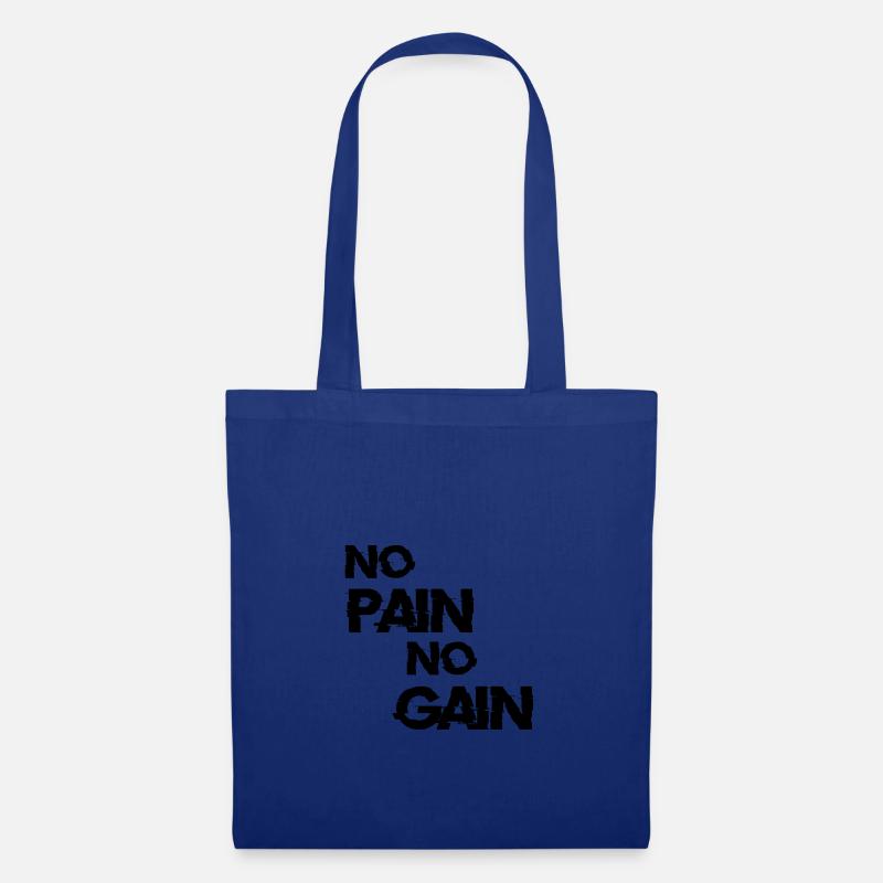 No Pain No Gain - Stoffbeutel - Royalblau