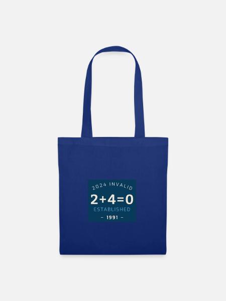 2+4=0 - Stoffbeutel - Royalblau