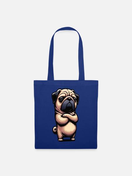 Mops Möpse Mopsbesitzer Mopsliebhaber Mopshalter - Stoffbeutel - Royalblau
