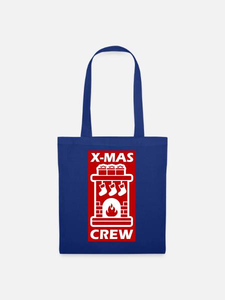 Kamin Weihnachts Crew Xmas - Stoffbeutel - Royalblau