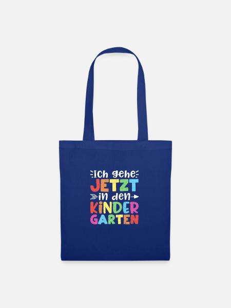 Ich Gehe Jetzt In Den Kindergarten - Kindergarten - Stoffbeutel - Royalblau