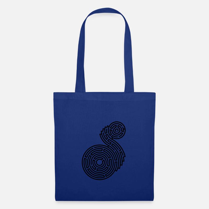 round two-part labyrinth - Tote Bag - royal blue