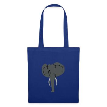 Elefant Head - Stoffbeutel - Royalblau - Vorne