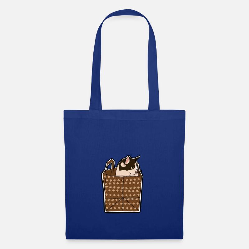 Christmas cat - Stoffbeutel - Royalblau