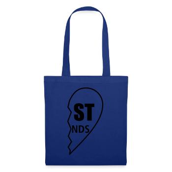 Moitié droite Meilleurs amis pour les amis ou les couples - Sac en tissu - bleu royal - Devant