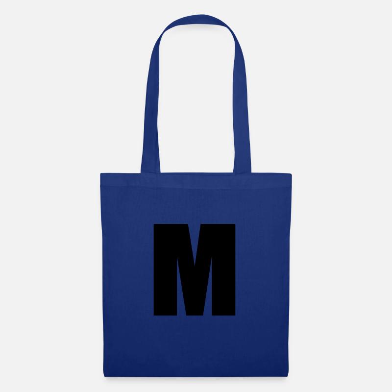 buchstabe M - Stoffbeutel - Royalblau