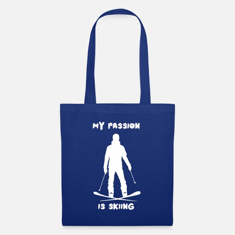 My passion is Skiing - Stoffbeutel - Royalblau