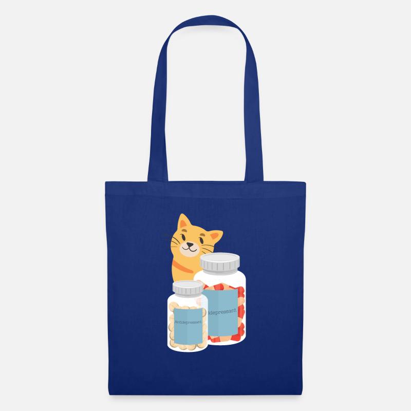 Antidepressant Cat - Stoffbeutel - Royalblau