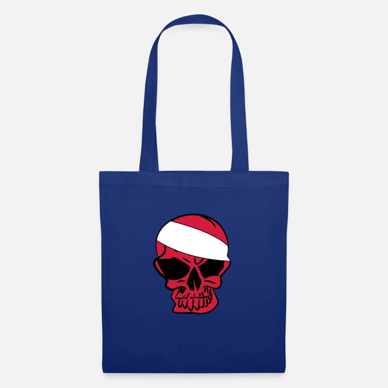 Anarcho Skull Anarchie anarchy - Stoffbeutel - Royalblau