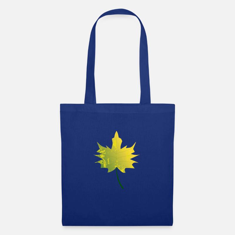Blatt - Stoffbeutel - Royalblau