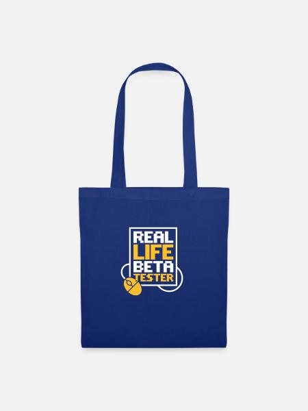 Real Life Beta Tester! - Stoffbeutel - Royalblau