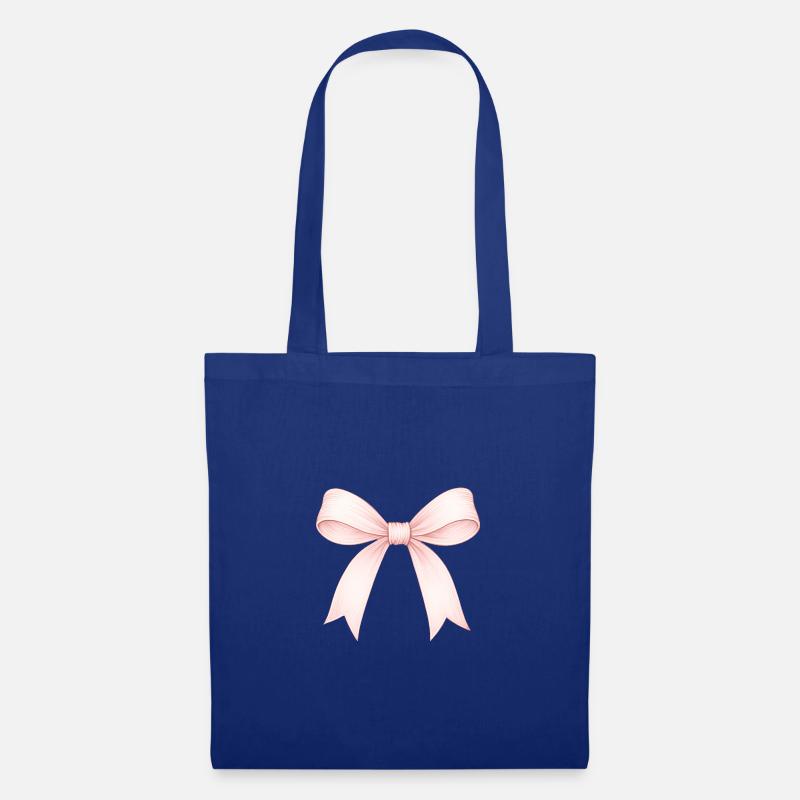 Nœud mignon - Sac en tissu - bleu royal