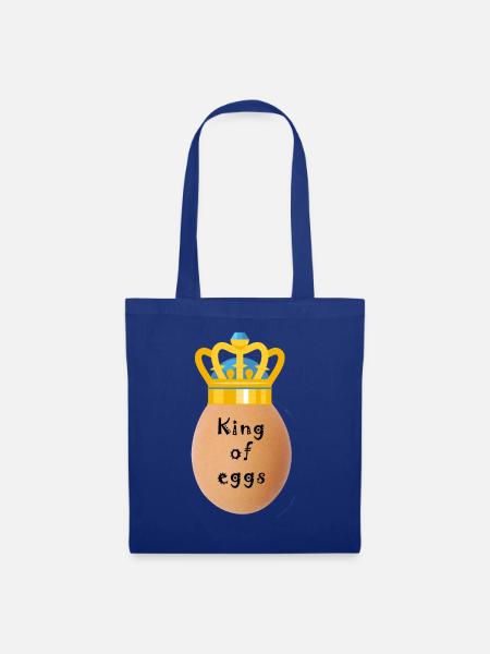 König der Eier Krone - Stoffbeutel - Royalblau