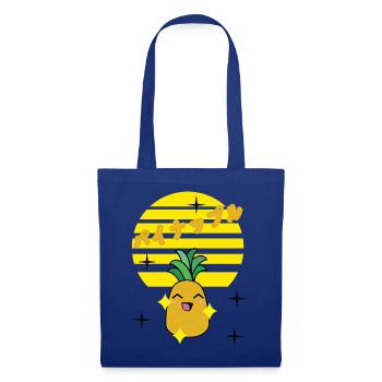 kawaii pineapple fun - Stoffbeutel - Royalblau - Vorne