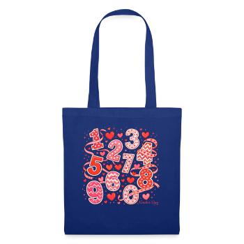 Number Day Hearts Art - Tote Bag - royal blue - Front