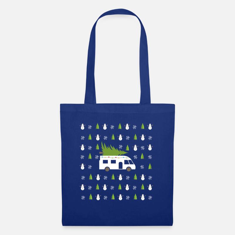 Weihnachtsgeschenk für Motorhome Owner Festliche Camper - Stoffbeutel - Royalblau