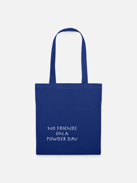 No friends on a powder day - Stoffbeutel - Royalblau