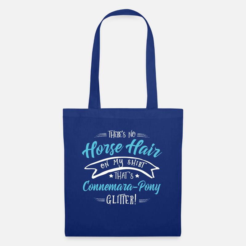 Glitter Connemara-Pony - Stoffbeutel - Royalblau