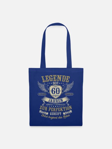 60 Geburtstag Legende Geburtstagsspruch 60 Jahre - Stoffbeutel - Royalblau