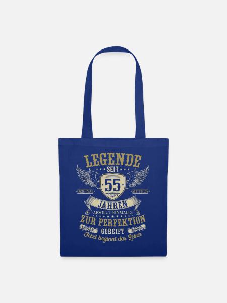 55 Geburtstag Legende Geburtstagsspruch 55 Jahre - Stoffbeutel - Royalblau