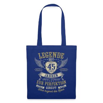 45 Geburtstag Legende Geburtstagsspruch 45 Jahre - Stoffbeutel - Royalblau - Vorne