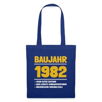 Die Geschenkidee für alle Jahrgang 1982 - Stoffbeutel - Royalblau - Vorne