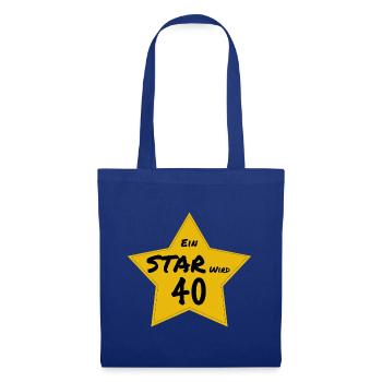 Ein Star wird 40 Jahre alt - Stoffbeutel - Royalblau - Vorne