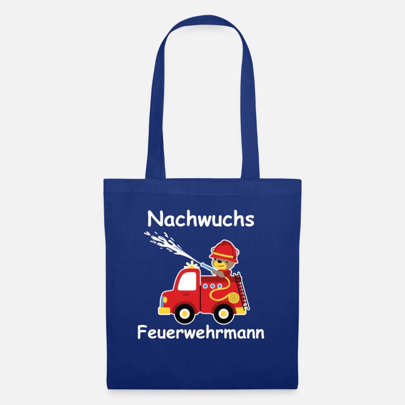 Feuerwehr Nachwuchs Feuerwehrauto - Stoffbeutel - Royalblau