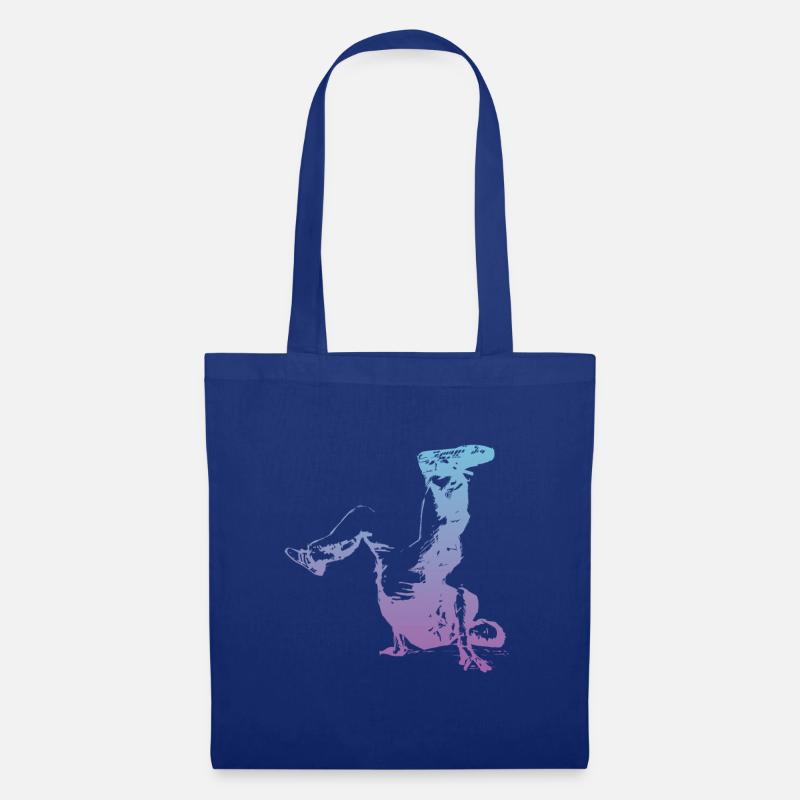 Breakdancer Silhouette Logo - Stoffbeutel - Royalblau
