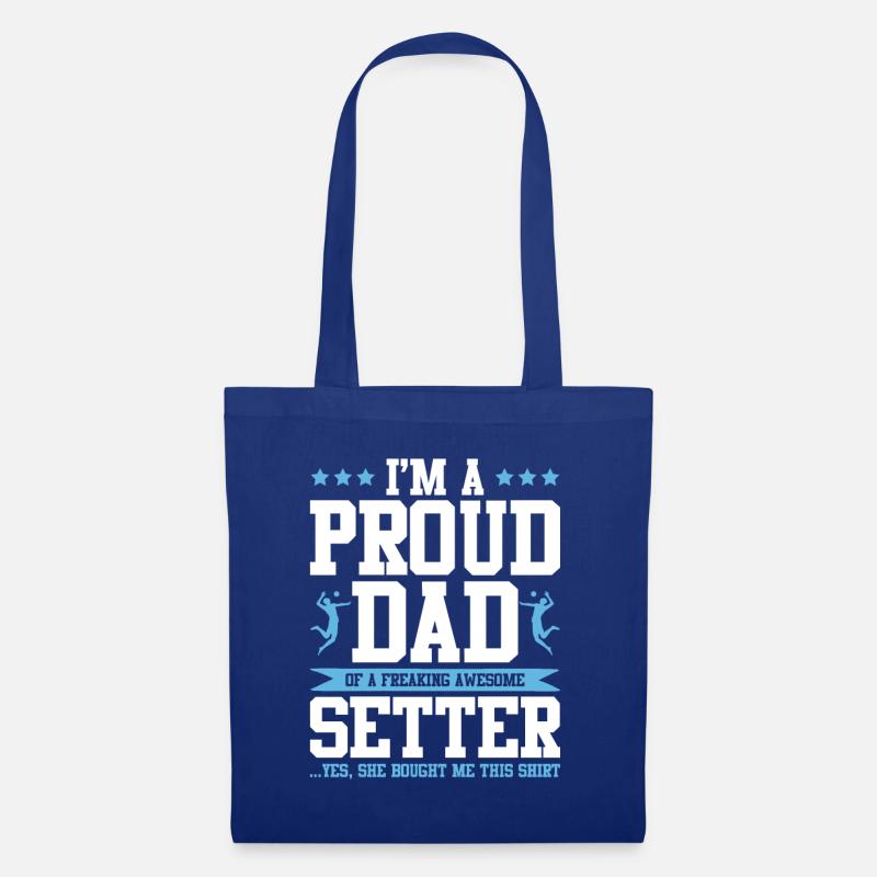 Volleyball papa - Stoffbeutel - Royalblau
