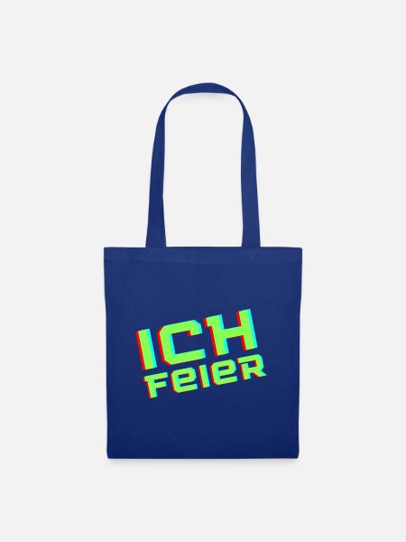 Ich feier! - Stoffbeutel - Royalblau