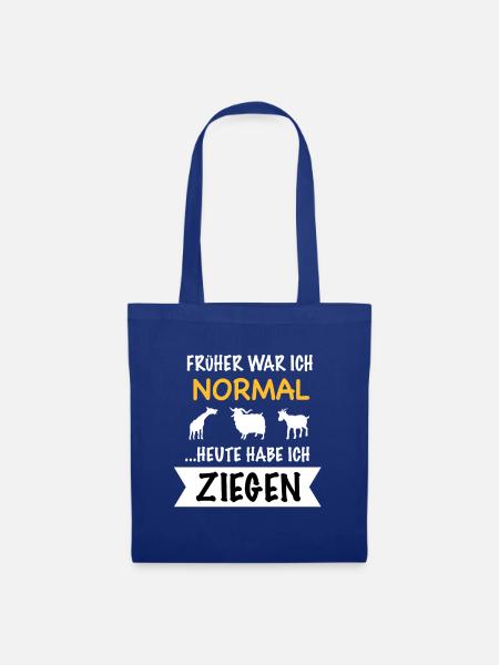 Ziege Ziegenbauer Ziegen lustige Geschenkidee - Stoffbeutel - Royalblau