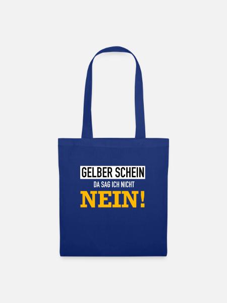 Krankgeschrieben Arbeitskollegen Geschenk - Stoffbeutel - Royalblau