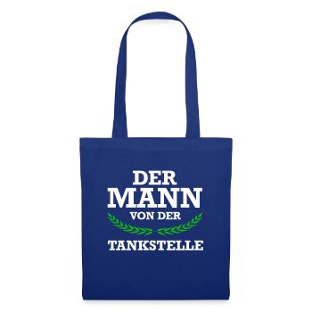 Tankstelle Shop Zapfsäule Tankwart Geschenk - Stoffbeutel - Royalblau - Vorne