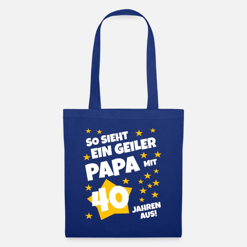 So sieht ein geiler Papa mit 40 Jahren aus! - Stoffbeutel - Royalblau