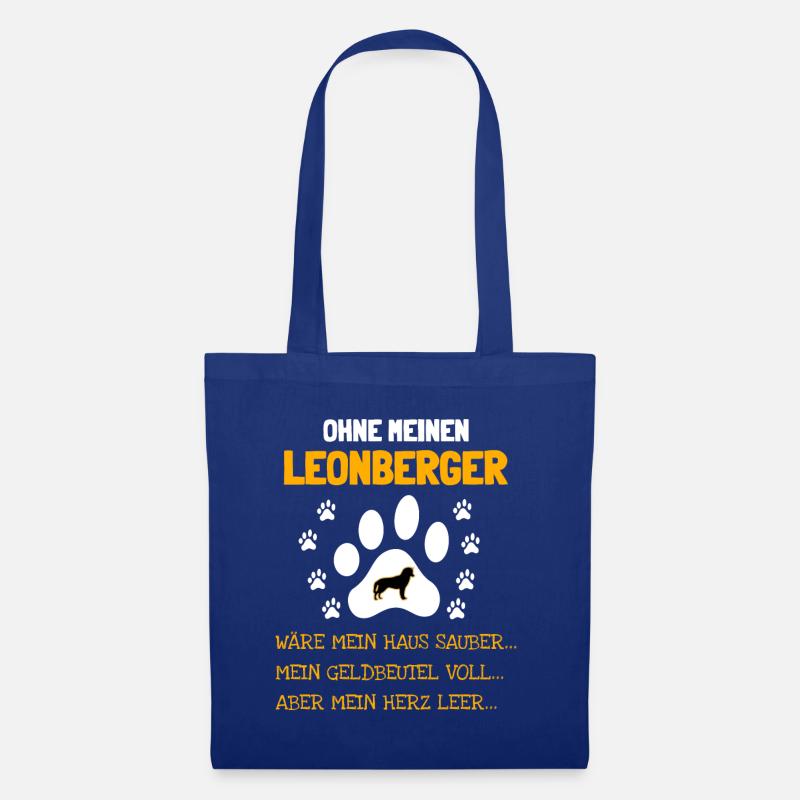 Ohne meinen Leonberger - Stoffbeutel - Royalblau