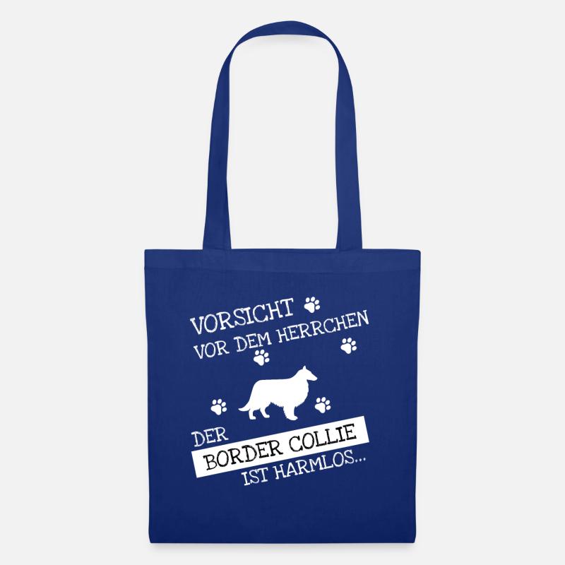 Border Collie - Stoffbeutel - Royalblau